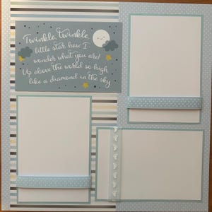 20 Premade Baby Boy 12x12 Scrapbook Pages Months 1-12 & Newborn Gift ...
