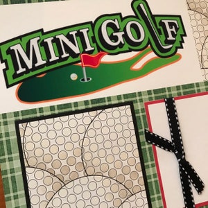 2 Premade MINI Golf Girl or Boy Vacation 12x12 Scrapbook Pages for your Family
