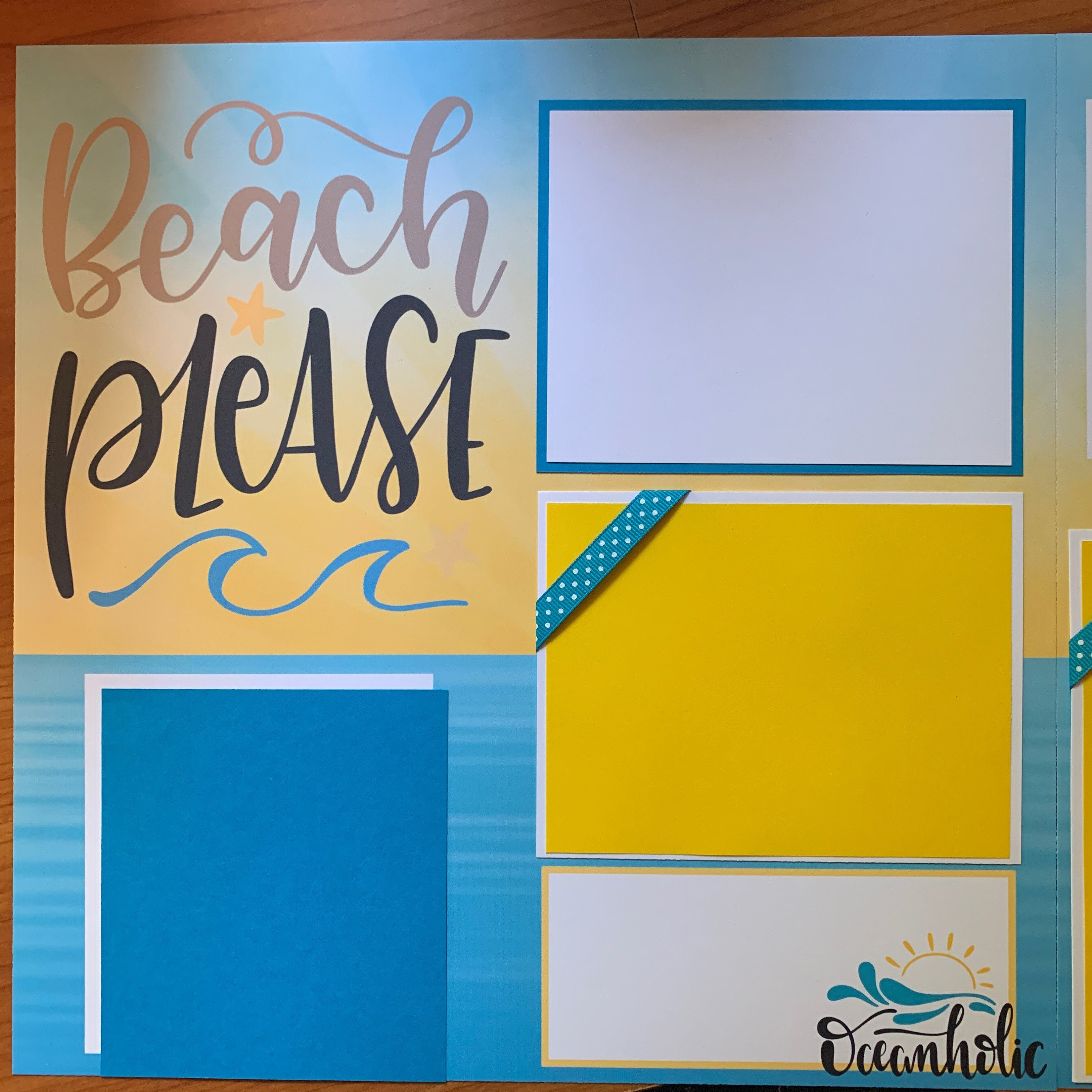 Premade Beach Please Ocean Summer Boy or Girl 12x12 Scrapbook Pages for ...