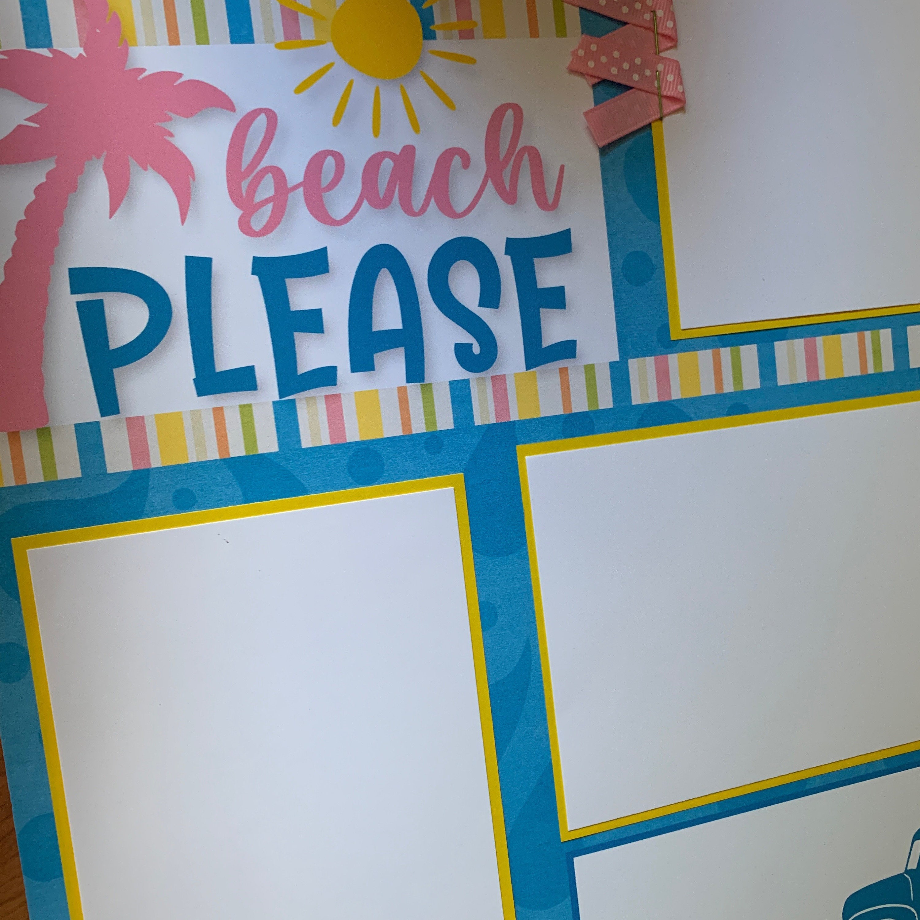 Premade Beach Please Summer Time Boy or Girl 12x12 Scrapbook Pages for ...