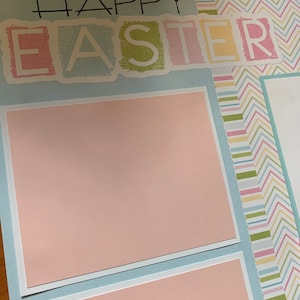 Happy Easter Egg Hunt 12x12 Scrapbook Pages for your FAMILY  Boy GIRL Album Happy Life