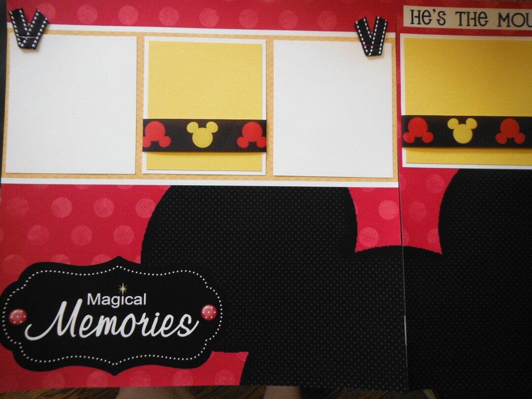 Disney World Magical Memories Mickey Mouse Premade 12x12 Scrapbook ...
