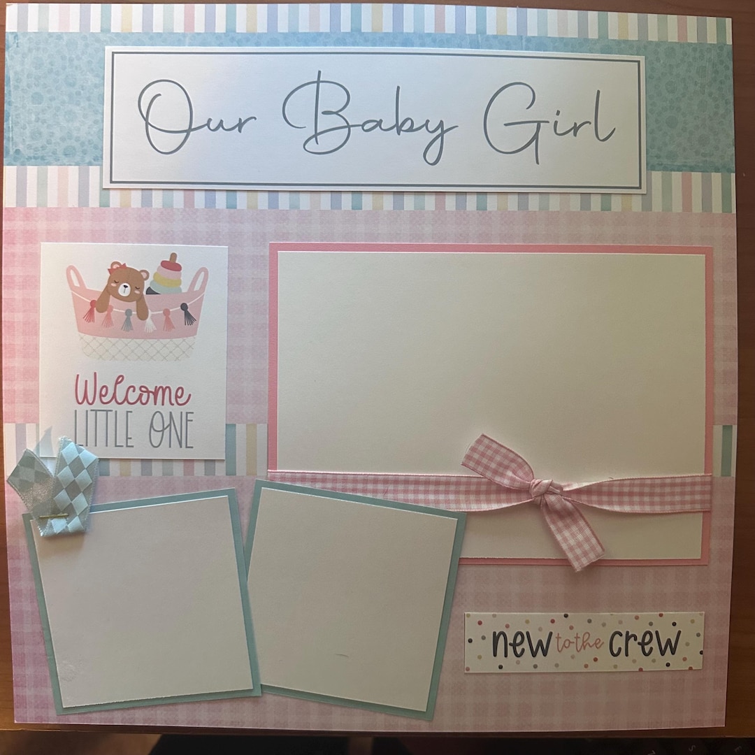 20 Our Baby Girl 12x12 Premade Scrapbook Pages for Mom Shower Gift - Etsy