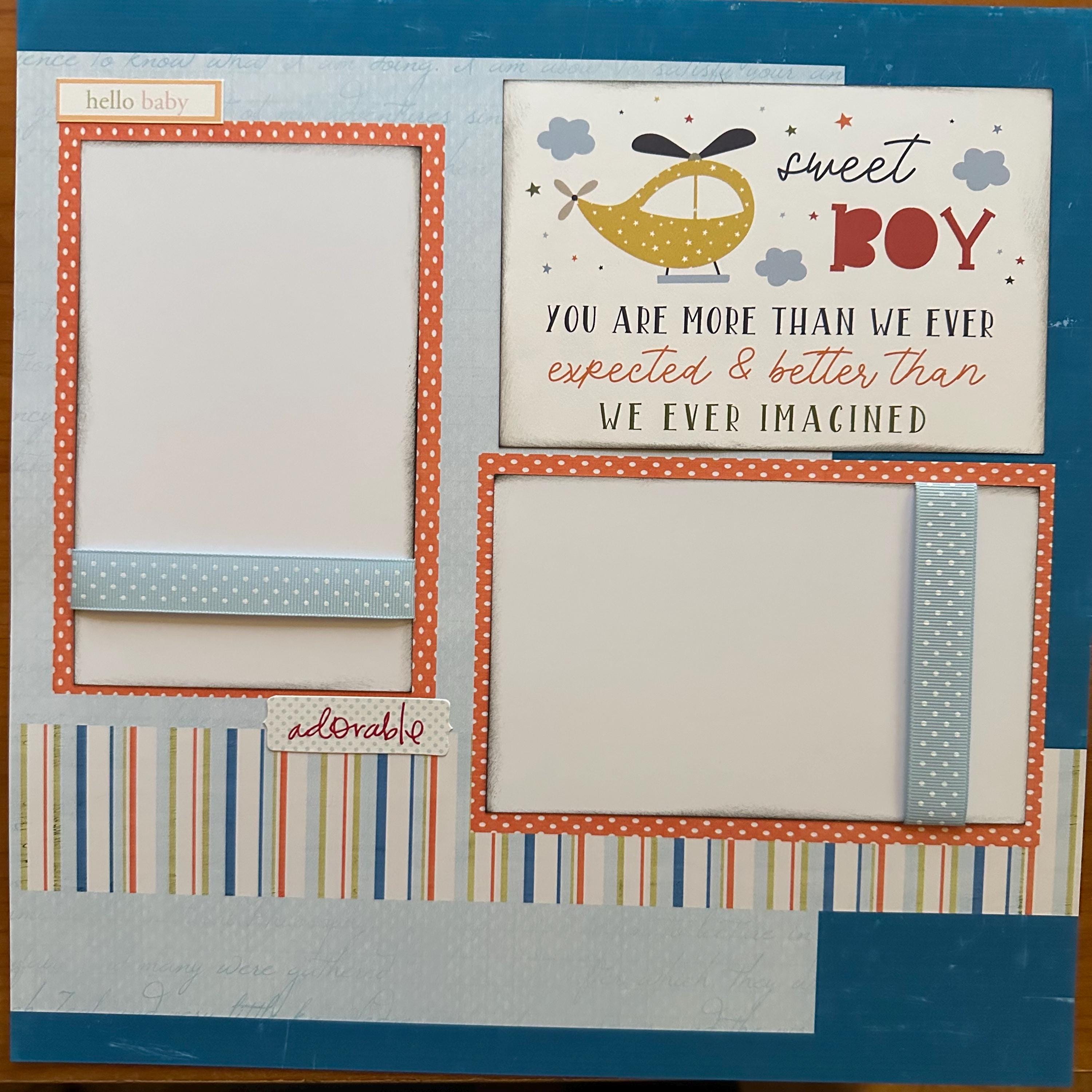 20 It’s a Boy Premade 12x12 Scrapbook Pages for Gift New Mom Family - Etsy