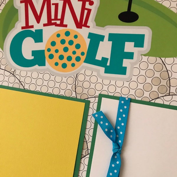 2 Premade Mini Golf Girl or Boy Vacation 12x12 Scrapbook Pages for your Family