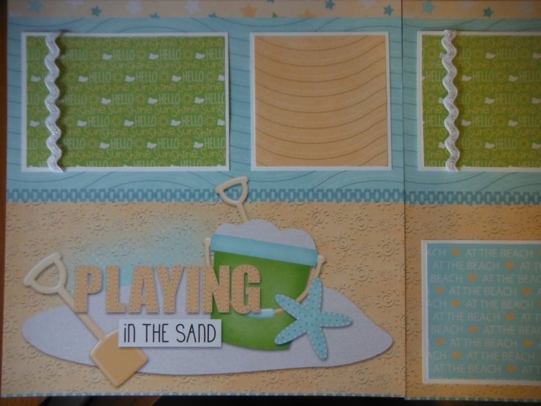 Playing in the Sand Beach Premade 12x12 Scrapbook Pages for Boy Girl ...