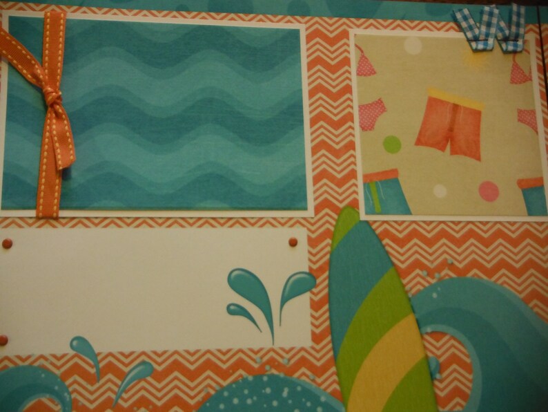 Catch a Wave Premade 12x12 Scrapbook Pages for the Beach Boy GIRL SUMMER