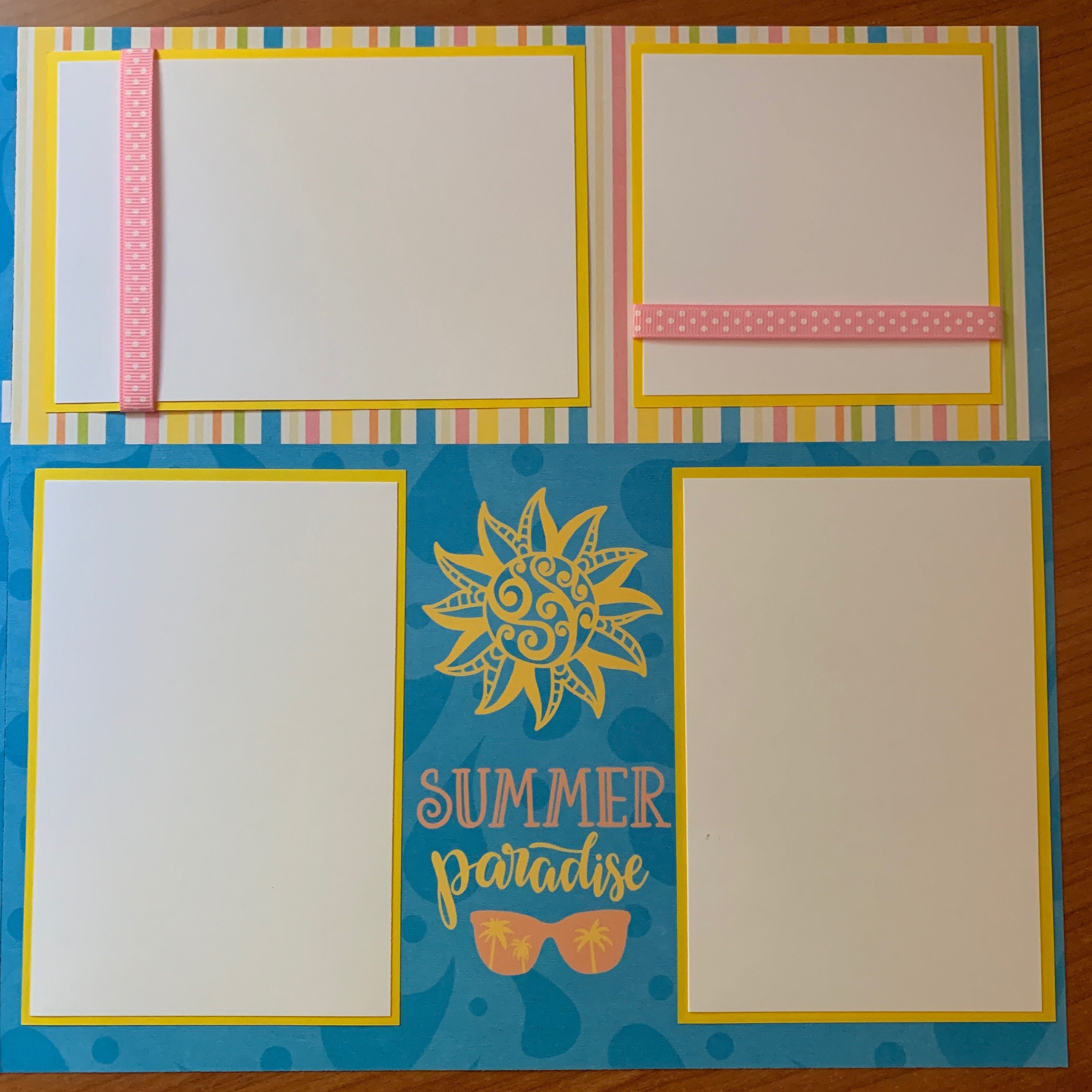 Premade Beach Please Summer Time Boy or Girl 12x12 Scrapbook Pages for ...