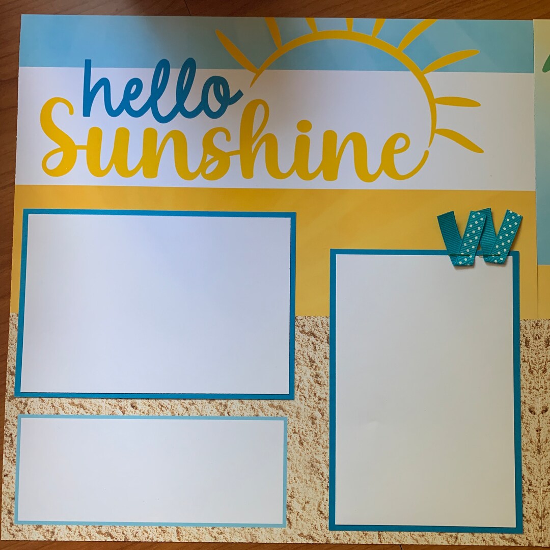 Hello Summer Premade Scrapbook Pages - EZ Layout 3378 (2-Pack Quickpage Layouts)