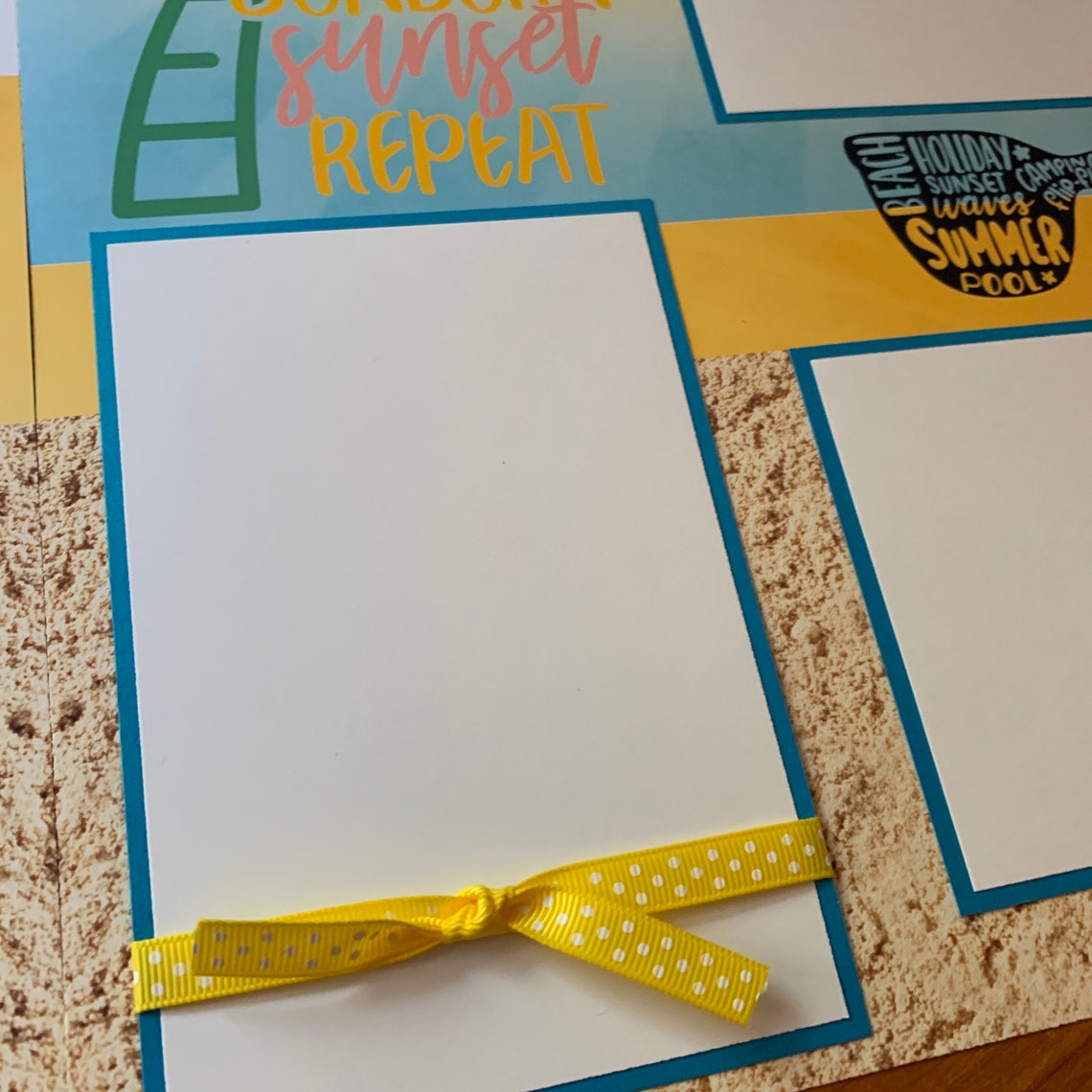 Premade Hello Sunshine Beach Summer 12x12 Scrapbook Pages for Family - Etsy