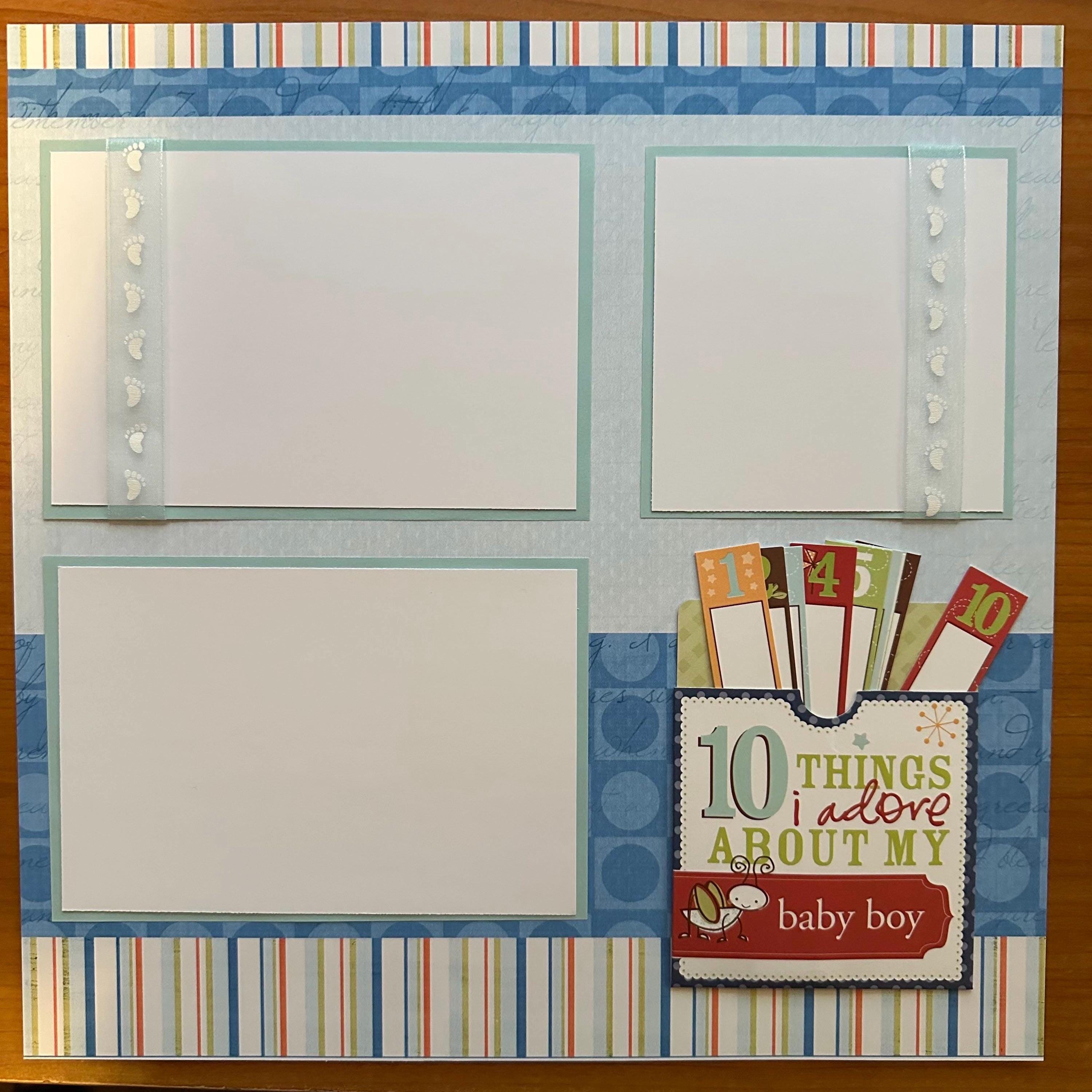 20 It’s a Boy Premade 12x12 Scrapbook Pages for Gift New Mom Family - Etsy