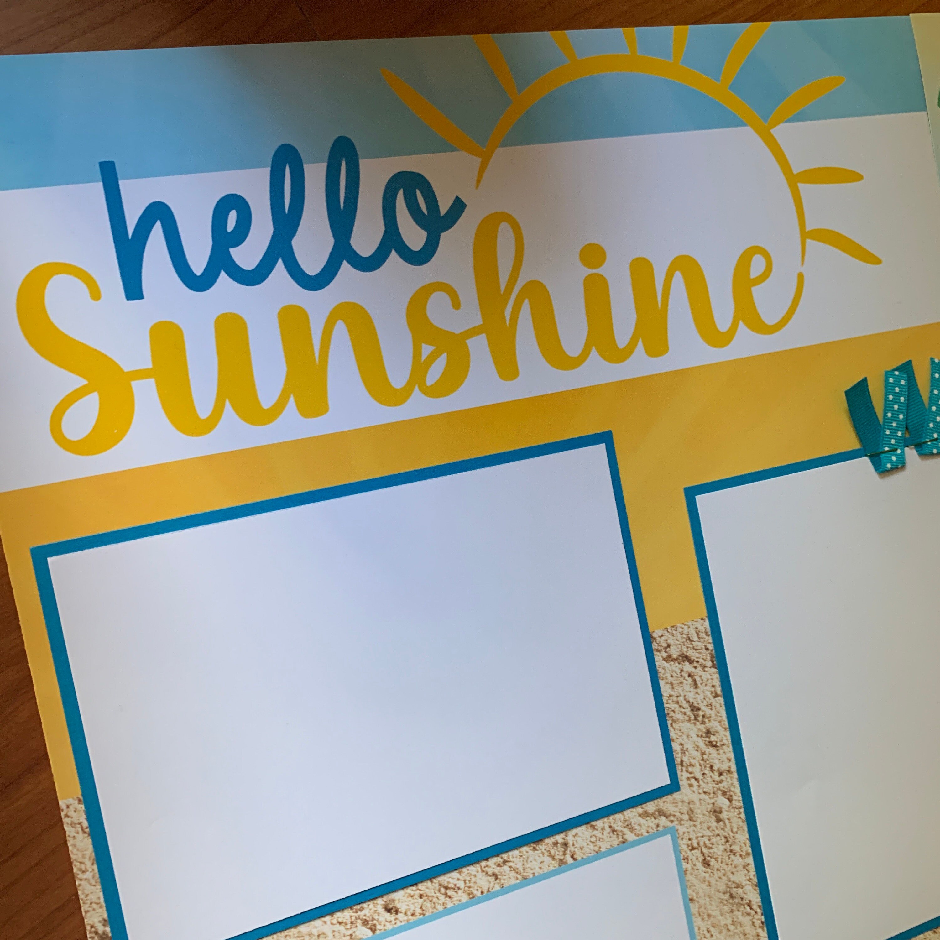 Premade Hello Sunshine Beach Summer 12x12 Scrapbook Pages for Family - Etsy