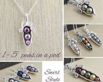 12345 peas in a pod, sterling silver, Mommy necklace, personalized gift, gift for mom, mom to be gift, push birth gift, baby shower gift