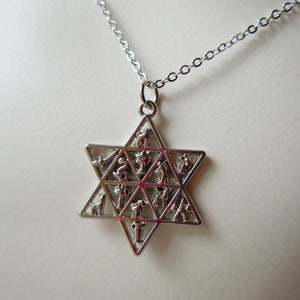 The Twelve Tribes Star of David necklace silver metal Magen David pendant Hebrew Jewelry for men women Pessach passover gift Judaica zodiac image 5