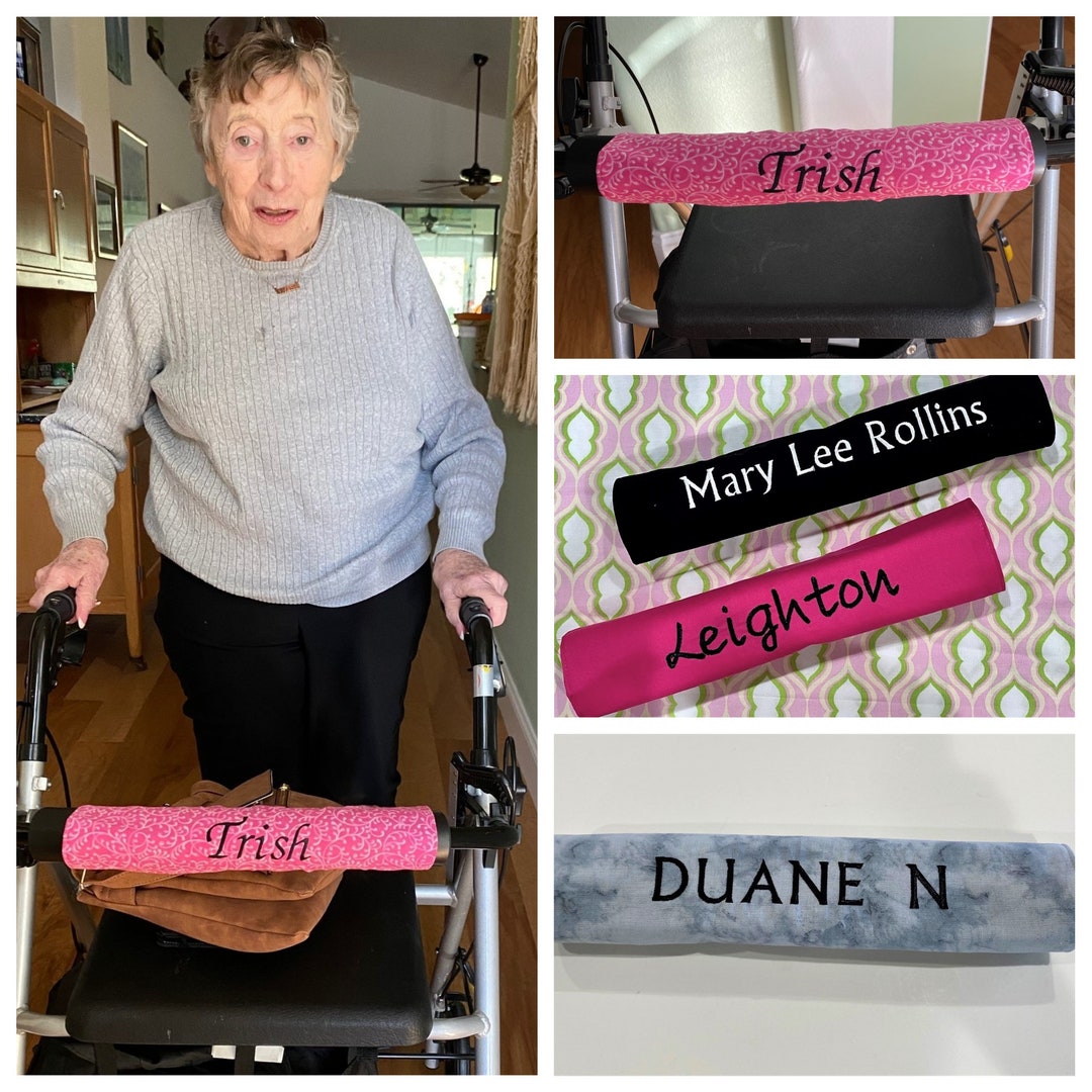 Personalized Rollator Walker Identification Bar Cover Elderly Etsy