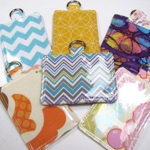 ID Holder ID Badge Holder Pouch w/ Back Pocket, Sm or Lrg Horizontal or Vertical, ID Badge Holder, Credential Pouch to hang from a Lanyard