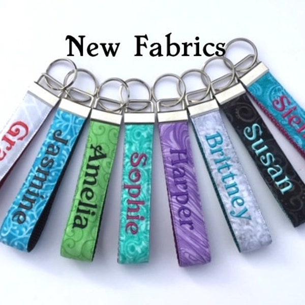 Personalized Keychain Wristlet, Monogram Key Ring,Monogram Christmas Gift,  Personalized Key Chain Teacher Appreciation Teacher Gift