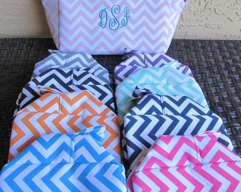 Personalized Embroidered Makeup Bag Cosmetic Bag Bridesmaid Etsy