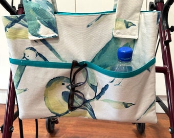 Walker Caddy, Wheelchair Bag, Walker Tote Bag Purse, 4 Pockets, 2 Straps, Fully Lined, Mother's Day Gift, Mother Birthday Gift.