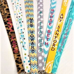 Personalized Lanyards VERTICAL Lettering, Names on Lanyards, Teacher Lanyard, Nurse Lanyard, School Name on Lanyard, 13 Letters , Chevrons image 10