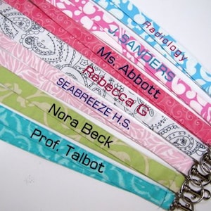 Personalized Lanyards HORIZONTAL LETTERING on Lanyards ID Lanyard Nurse, Teacher Appreciation, Teacher Gift, Teacher, School Lanyard