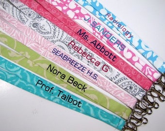 Personalized Lanyards HORIZONTAL LETTERING on Lanyards ID Lanyard Nurse, Teacher Appreciation, Teacher Gift, Teacher, School Lanyard