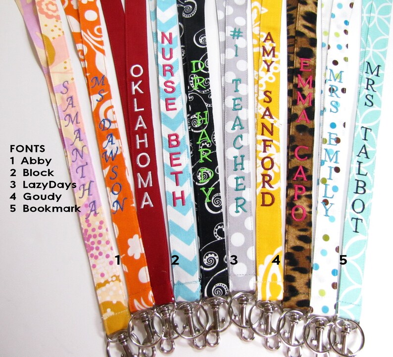 Personalized Lanyards VERTICAL Lettering Names on Lanyards Etsy