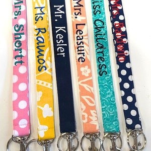 Personalized Lanyards HORIZONTAL LETTERING on Lanyards ID Lanyard Nurse, Teacher Appreciation, Teacher Gift, Teacher, School Lanyard