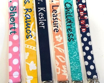 Personalized Lanyards HORIZONTAL LETTERING on Lanyards ID Lanyard Nurse, Teacher Appreciation, Teacher Gift, Teacher, School Lanyard