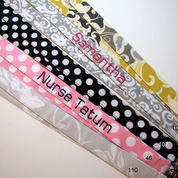 Personalized Lanyards HORIZONTAL LETTERING on Lanyards ID Lanyard Nurse, Teacher Appreciation, Teacher Gift, Teacher, School Lanyard