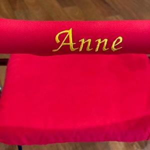 Personalized Rollator Walker Solid Color seat and back bar cover set  12 x 12 seat, 4&quot; or 6&quot; back roller bar cover, walker accessory.