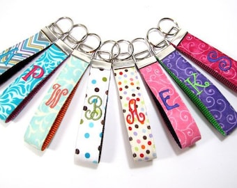 Teacher Gift Teacher Monogram Key Fob Teacher Appreciation Gift  Monogram Teacher Appreciation Key chain Christmas Gift Purse ONE LETTER