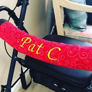 Personalized Rollator Walker Identification Backrest Bar Cover, Elderly Gift, Walker ID,  Mothers Day Gift, Mobility Aid, Walker Accessory