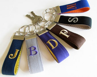 Monogram Key Chain 3 in. Fathers Day Gift, Mens gift, Dad Gift Co-Worker Gift Teacher Appreciation, Boy Friend Gift Key Fob Stocking Stuffer