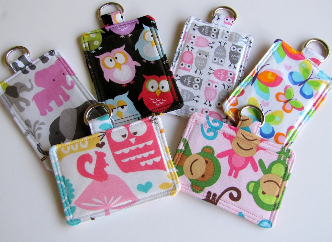 Cute Identification Badge Pouch with Back Pocket Small or Etsy