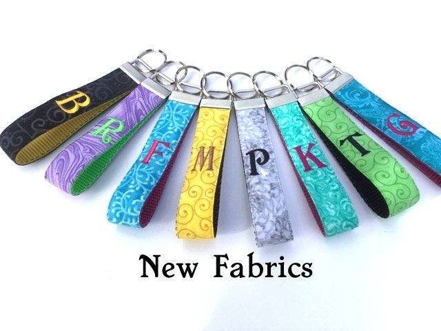 Teacher Gift Monogram Key Fob ONE LETTER, Monogram Teacher Appreciation, Mothers Day Key Chain, Bridesmaid Gift,  Teacher Appreciation