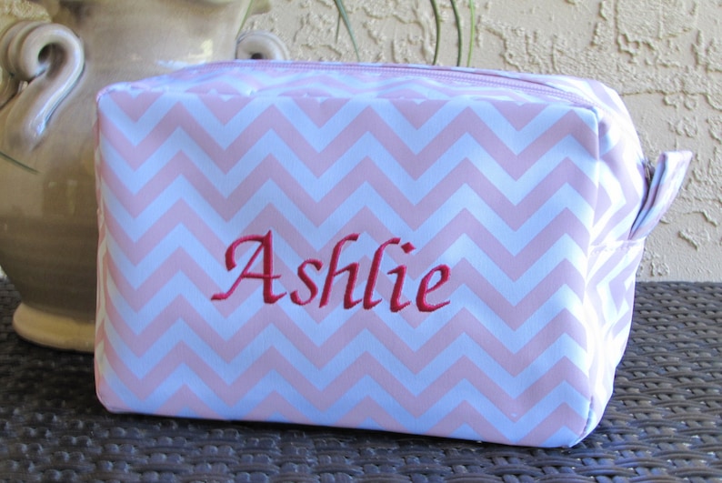 Personalized Embroidered Makeup Bag Cosmetic Bag Bridesmaid Etsy