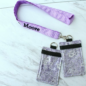 Lehrer Ausweishalter, Lanyard Ausweishalter, Ausweishalter Lila Ausweishalter