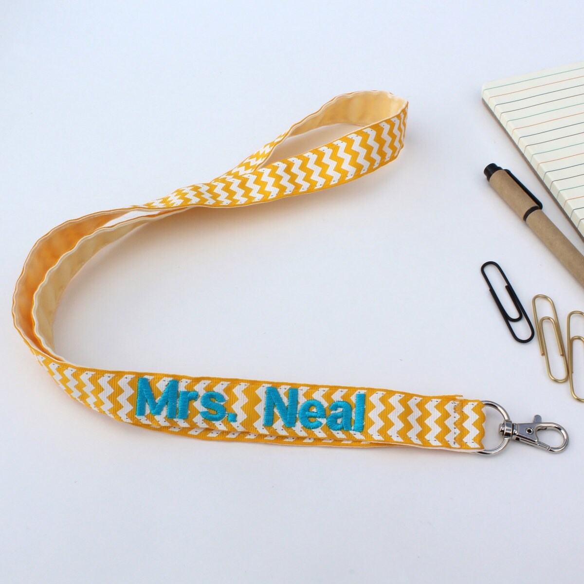 Personalized Lanyard Chevron Teacher Lanyard Teacher Etsy