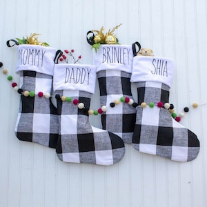 Personal Büffel Karo Strümpfe, Karo Strümpfe, Karo Strümpfe, Karo Strümpfe, Weihnachtsstrümpfe familie