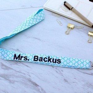Personalisierte Schlüsselband Lehrer Id Halter Schlüsselband, Grundlegende Lehrer Wertschätzung Geschenk, Lehrer Geschenk, Arbeits Schlüsselband, Hals Schlüsselband