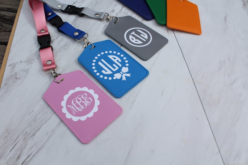 Leather Badge holder Teacher badge holder Etsy