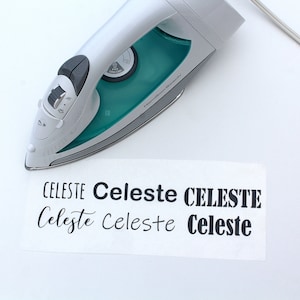 Lunch box Label, Iron on Decals, Name decal, Name Labels, Name Patch, Custom personalized iron-on patch, Kids label, backpack label