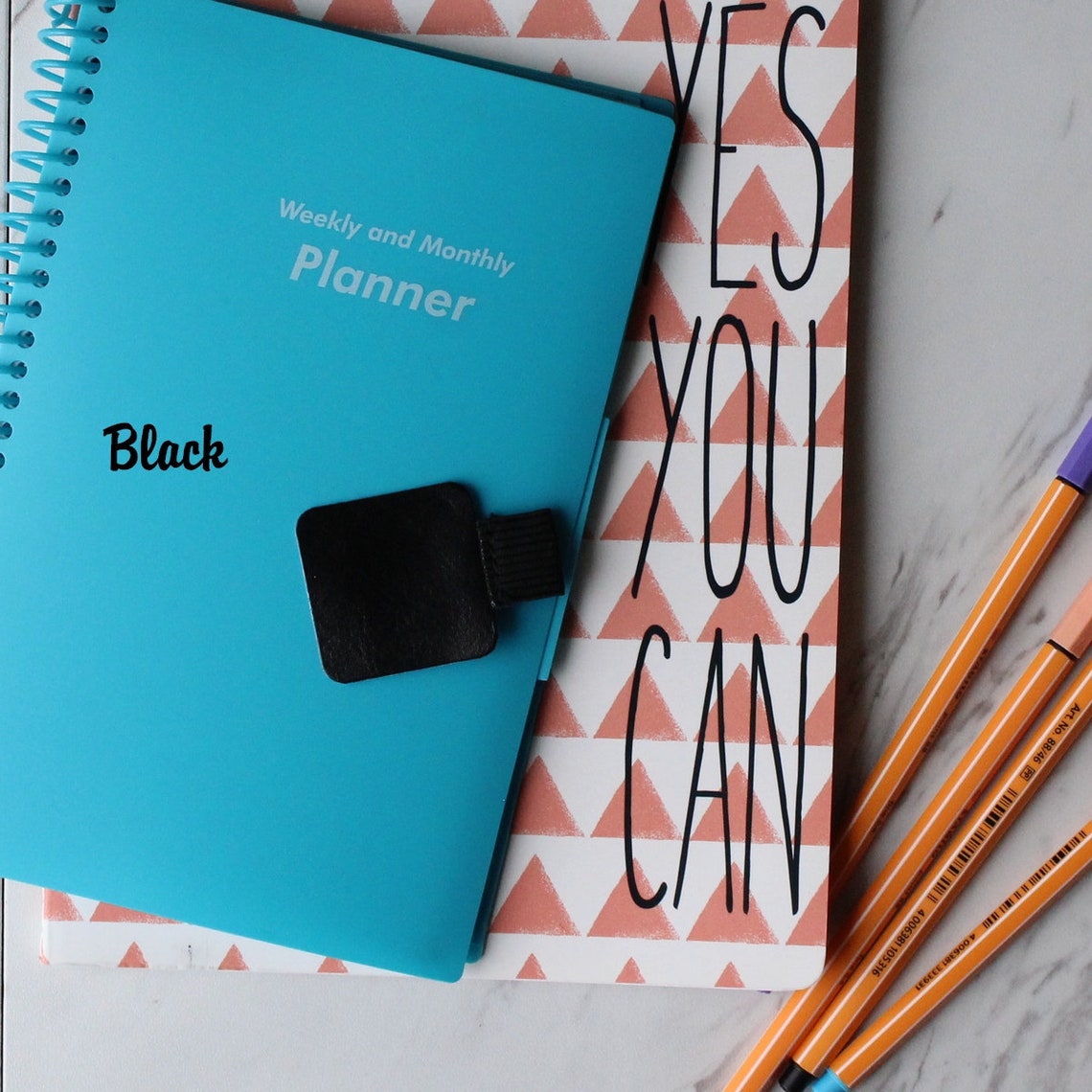 Black Pen Holder for Planners Pen Loop for Note Book Journal Etsy