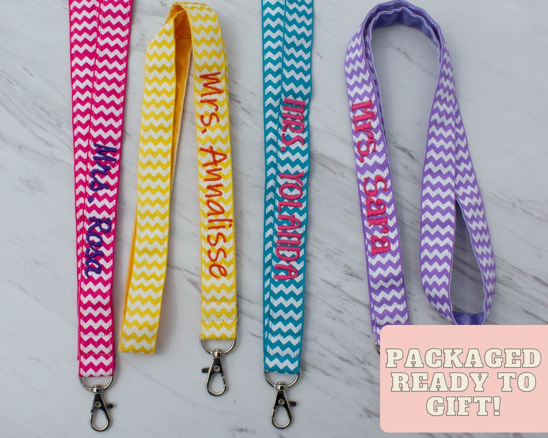 Personalized Lanyard Chevron, Teacher Appreciation, Teacher Gift ...