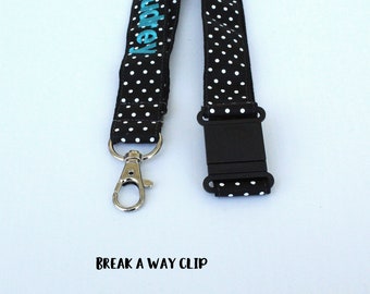 Add on Break-away clip, Break a way lanyard, Break-a-way teacher lanyard