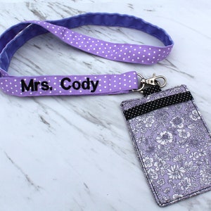 Personalisierter Lehrer Schlüsselband und Id Ausweishalter, Schlüsselband Ausweishalter, Ausweishalter, Geschenk für Lehrerangabe, personalisiertes Schlüsselband