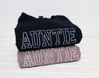 Custom Crewneck sweatshirt, Auntie gift, Sweatshirt custom embroidery, Mama crewneck, Gift For aunt, Birth announcement for sister