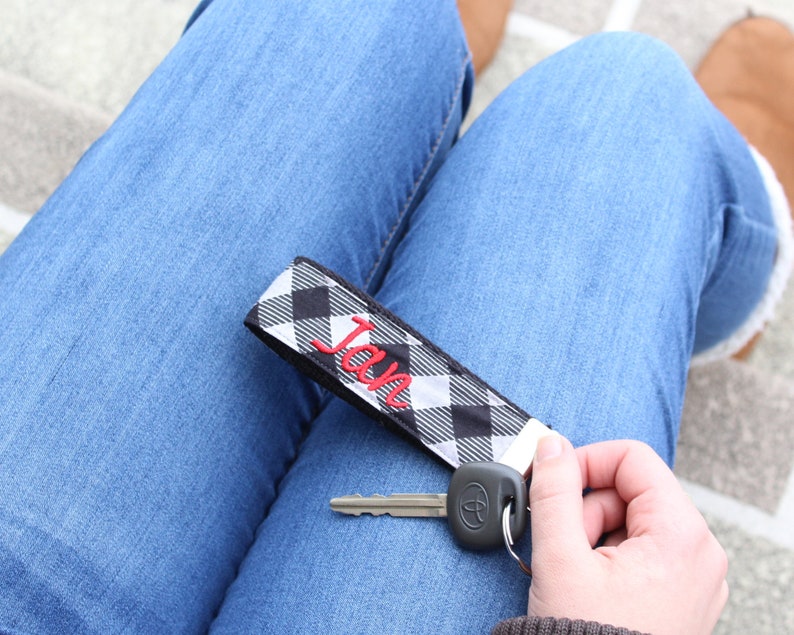 Personalized Key Fob Keychain for Women Name Keychain Key Etsy