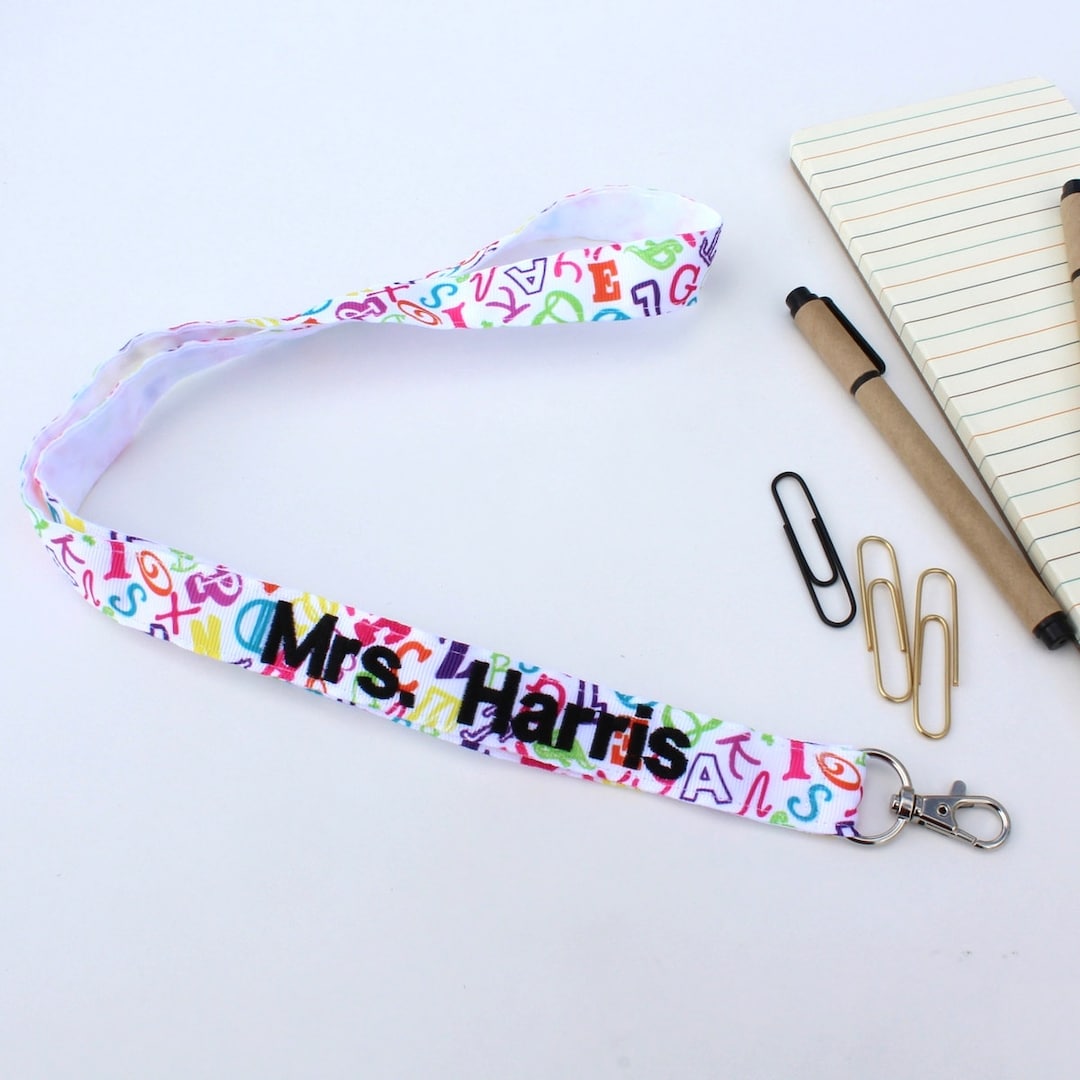 Personalized Lanyard Teacher Lanyard, Elementary Teacher Appreciation ...